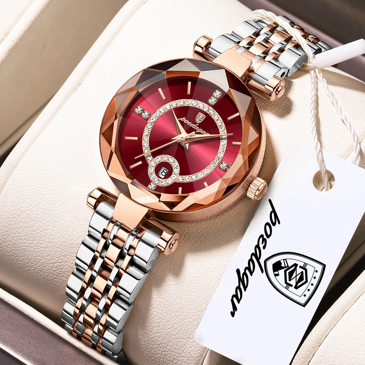 Elegant Women's Waterproof Stainless Steel Quartz Wristwatch - Perfect Blend of Fashion and Functionality