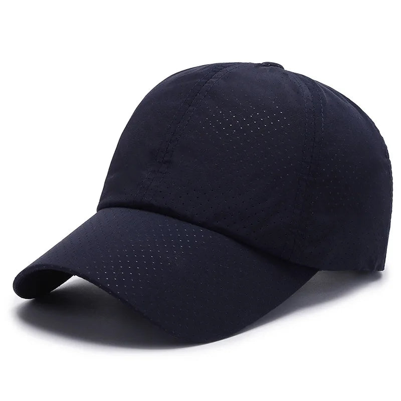 New Summer Unisex Quick-Dry Mesh Baseball Cap Sun-Protective Quick-Dry Baseball Cap for Fishing and Casual Wear, Versatile and B