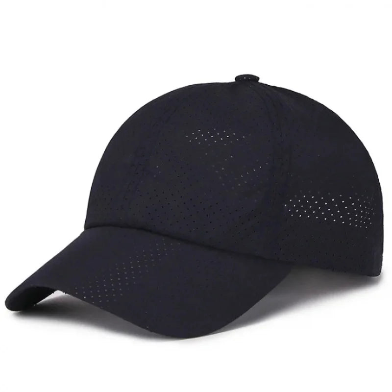 New Summer Unisex Quick-Dry Mesh Baseball Cap Sun-Protective Quick-Dry Baseball Cap for Fishing and Casual Wear, Versatile and B
