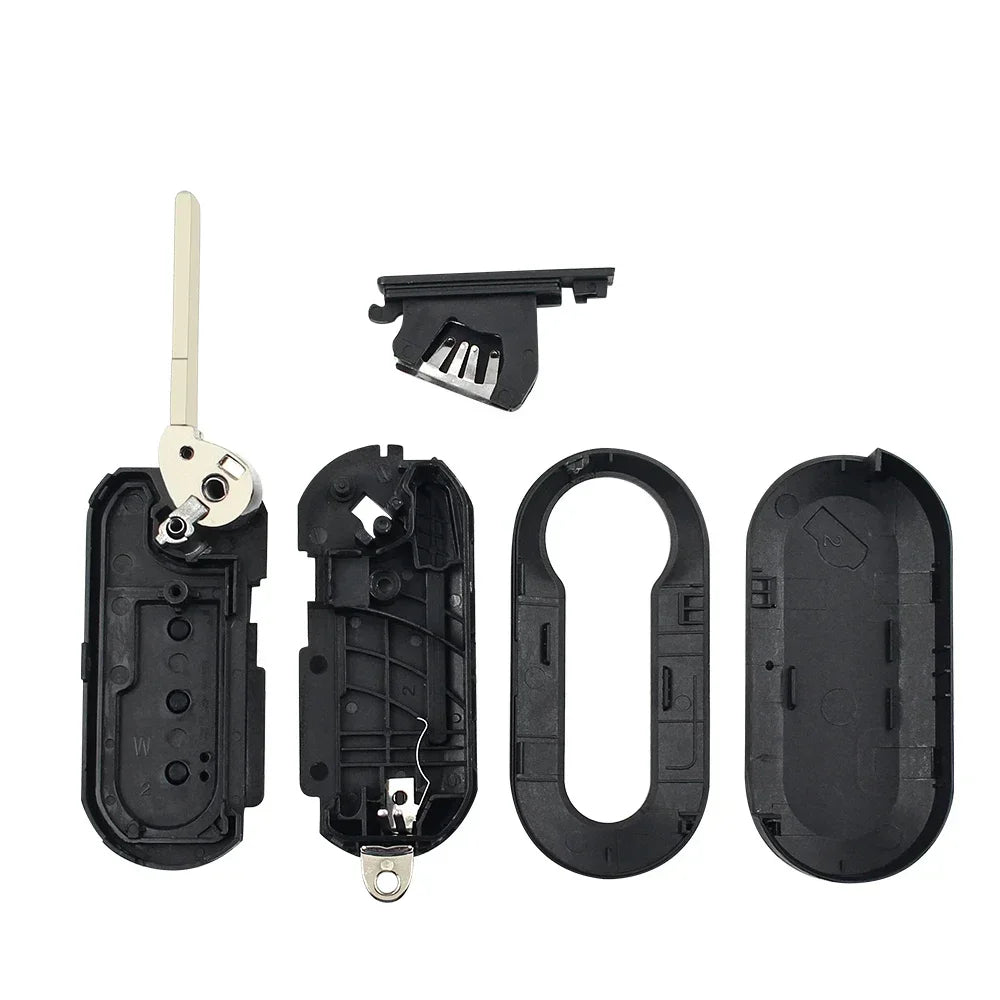 KEYYOU New Remote Car Key Shell Case for Fiat 500 Panda Punto Bravo Ducato Peugeot Boxer Citroen Jumper Auto Uncut SIP22 Blade
