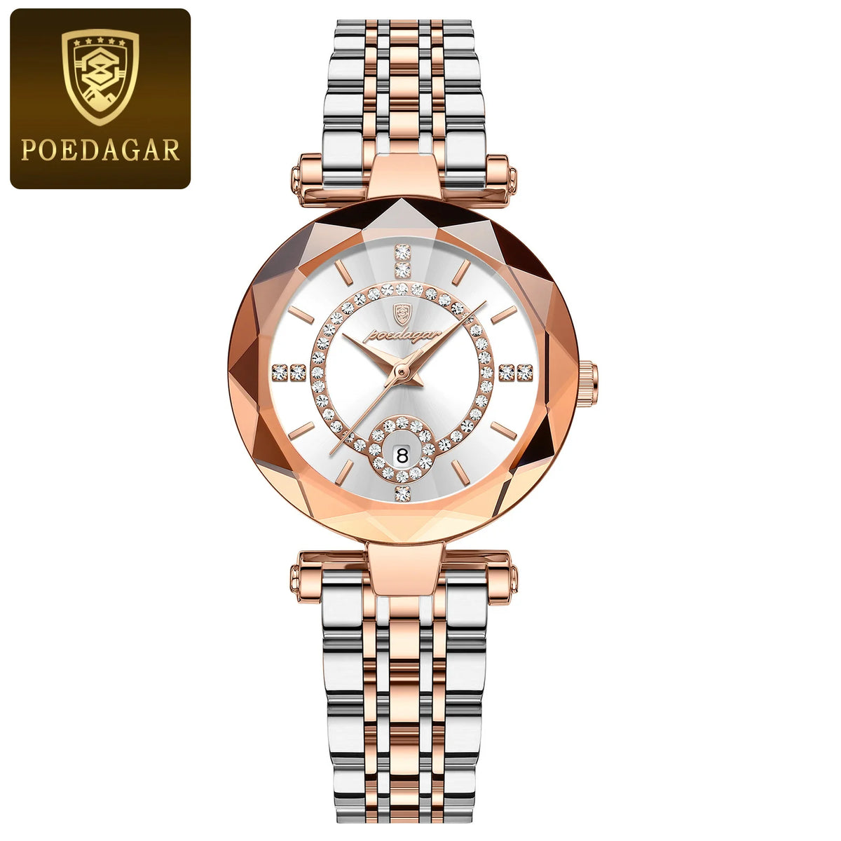 Elegant Women's Waterproof Stainless Steel Quartz Wristwatch - Perfect Blend of Fashion and Functionality