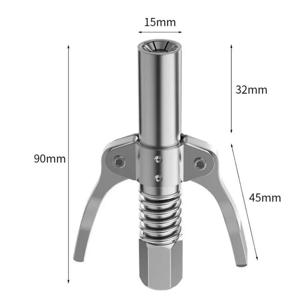 10000PSI Grease Gun Coupler Manual Grease Pump Head Syringe Lubrication Nozzle Oil Pump Filling Tool Grease Injector Nipple