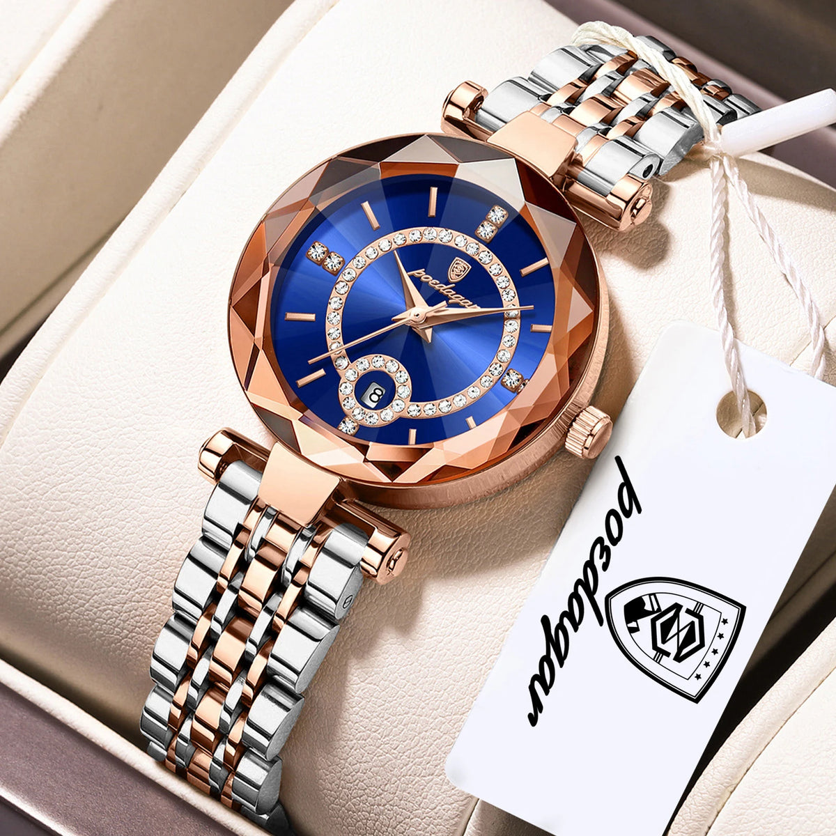 Elegant Women's Waterproof Stainless Steel Quartz Wristwatch - Perfect Blend of Fashion and Functionality