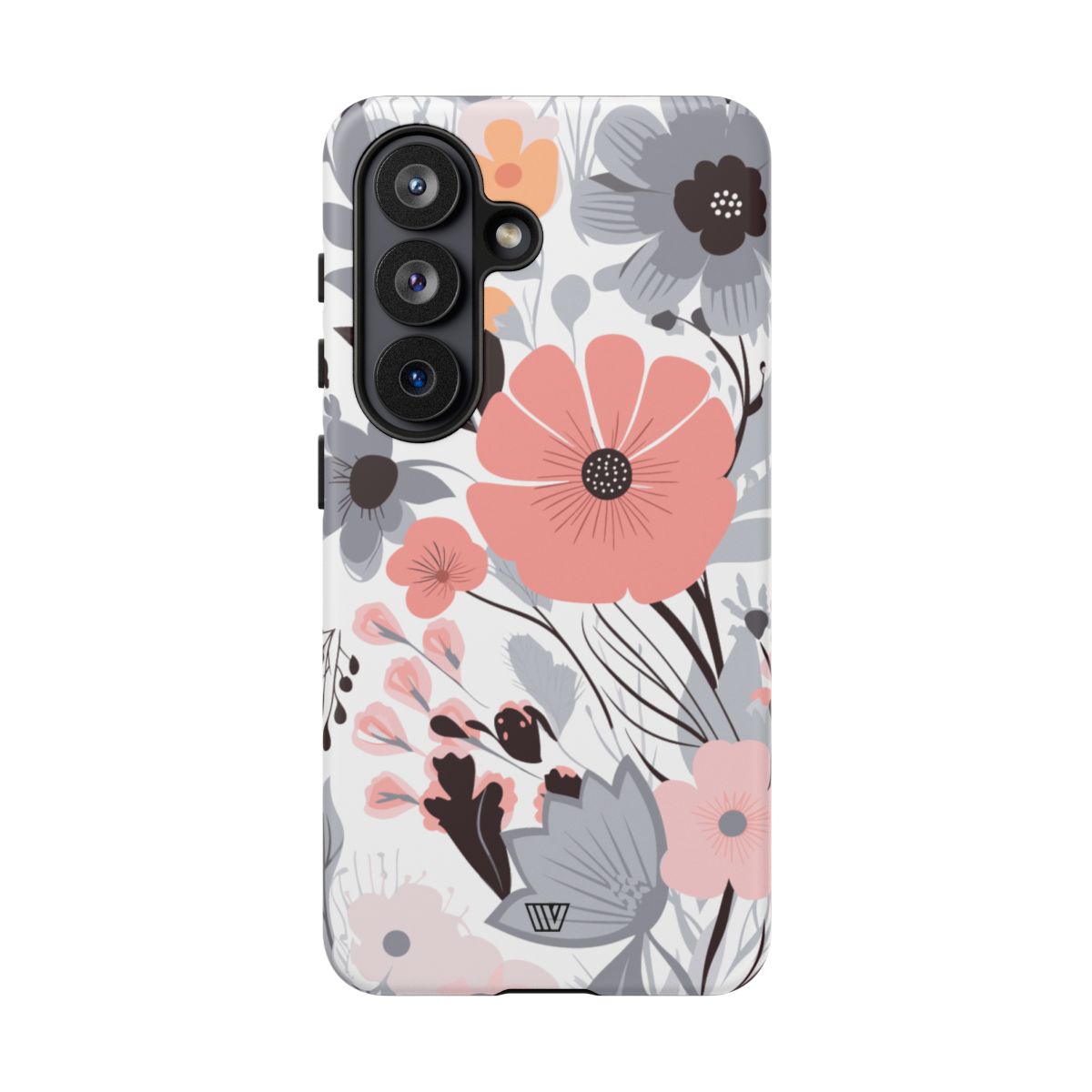 GRAY PASTEL FLOWERS | Tough Phone Case