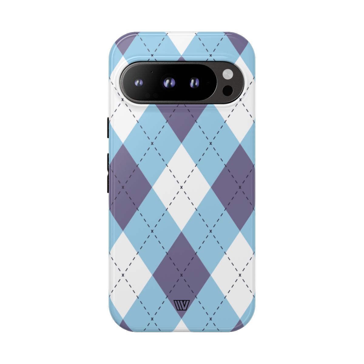 BLUE WHITE PURPLE ARGYLE | Tough Phone Case