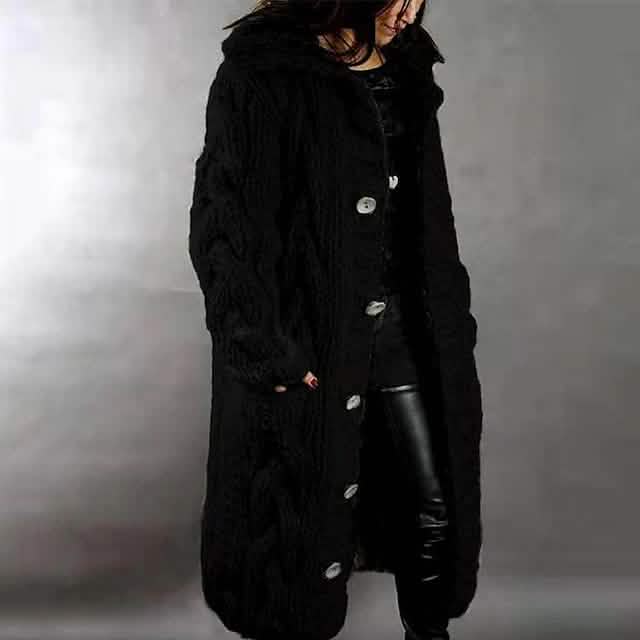 Women's Chunky Cable Knit Open-Front Cardigan