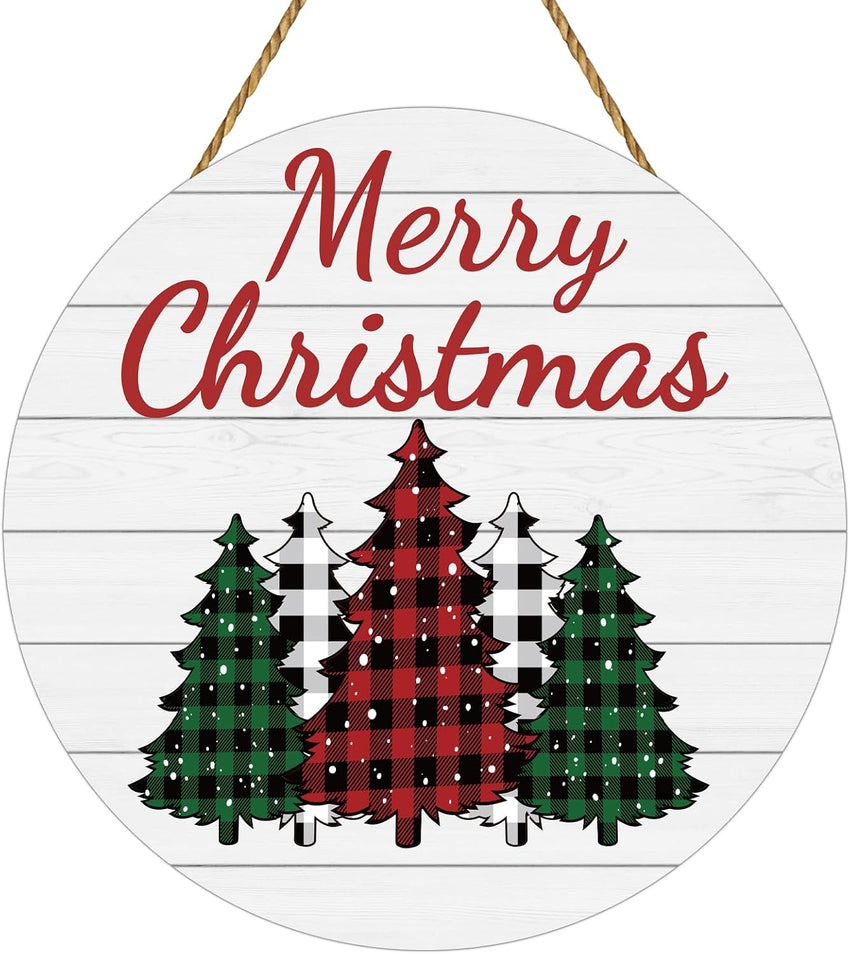 Christmas Decorations Indoor Christmas Door Decorations Buffalo Plaid Tree