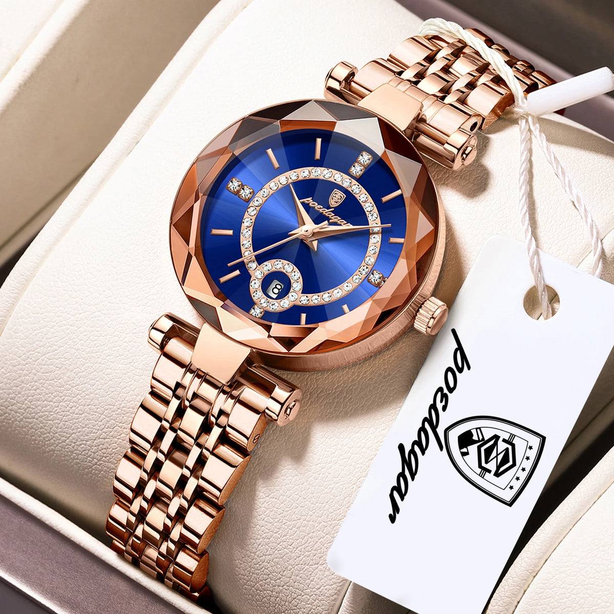 Elegant Women's Waterproof Stainless Steel Quartz Wristwatch - Perfect Blend of Fashion and Functionality