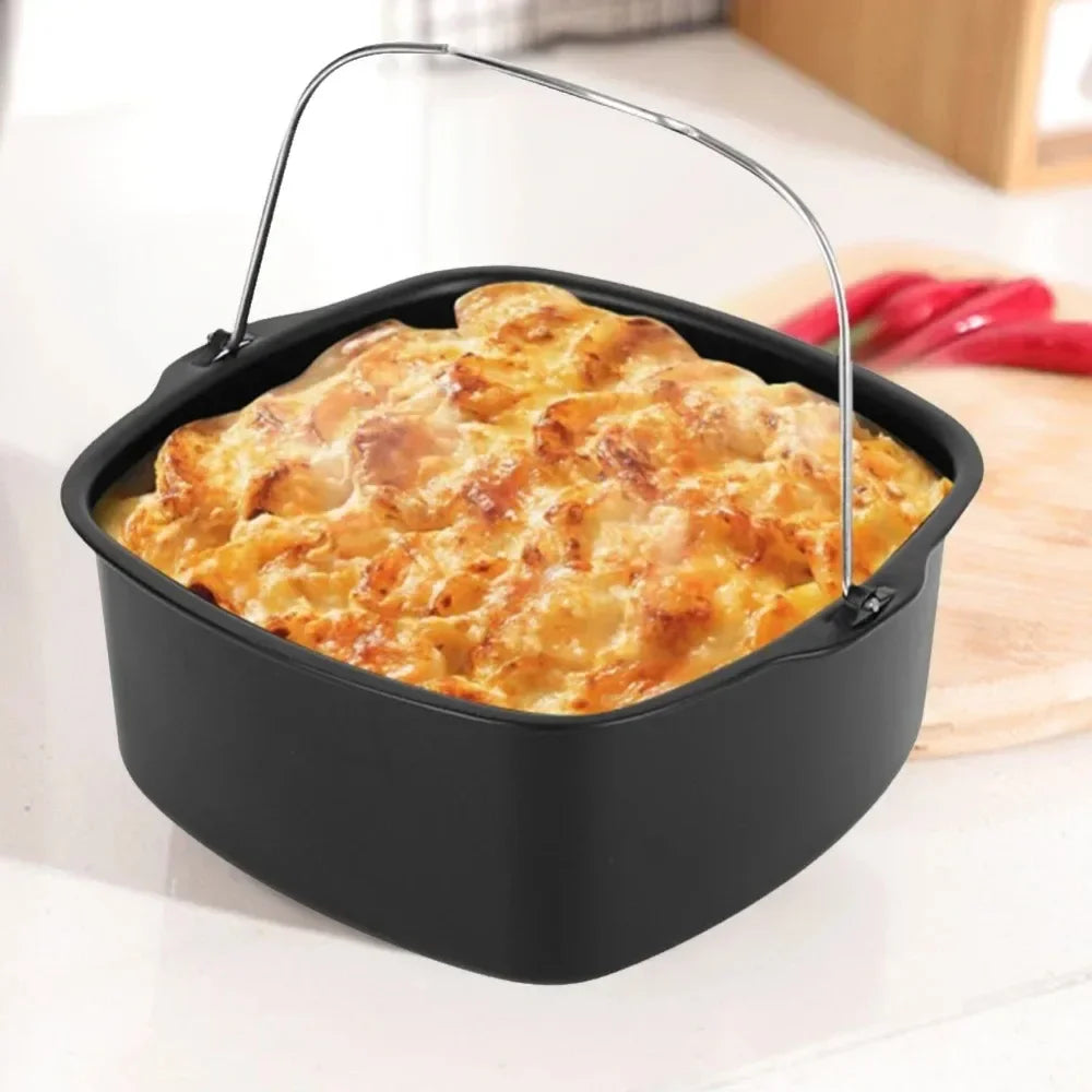 Air Fryer Non-Stick Cake Baking Tray Basket for Philips Baking Dish Pan Air Fryer Kitchen Airfryer Accessories Baking Basket