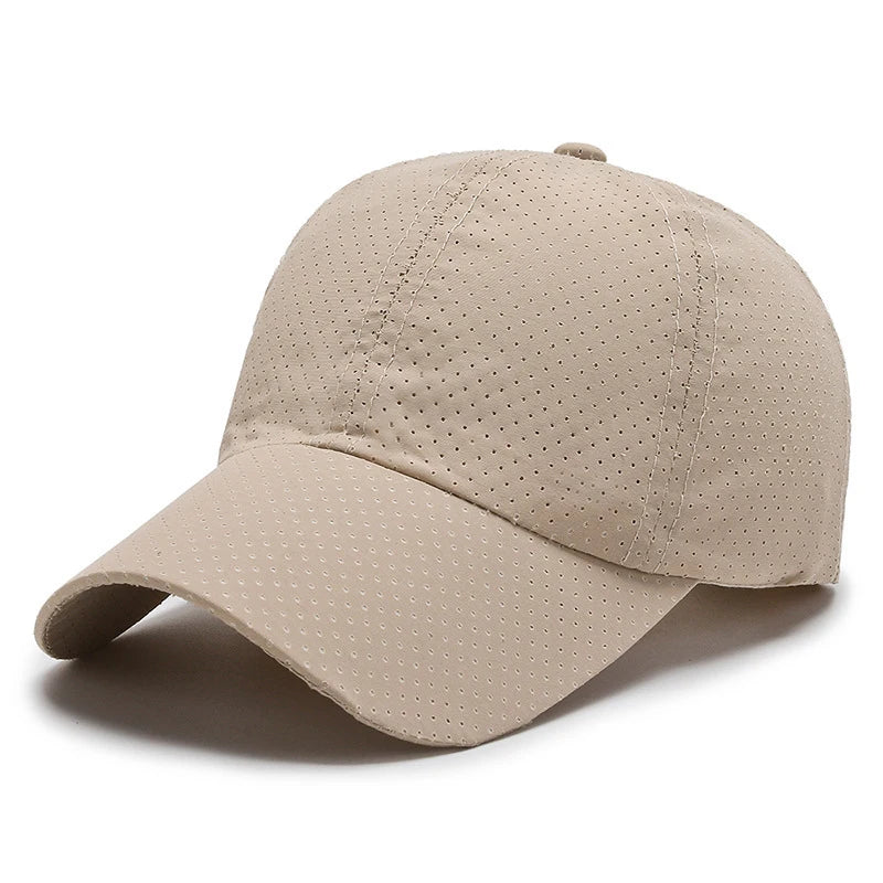 New Summer Unisex Quick-Dry Mesh Baseball Cap Sun-Protective Quick-Dry Baseball Cap for Fishing and Casual Wear, Versatile and B