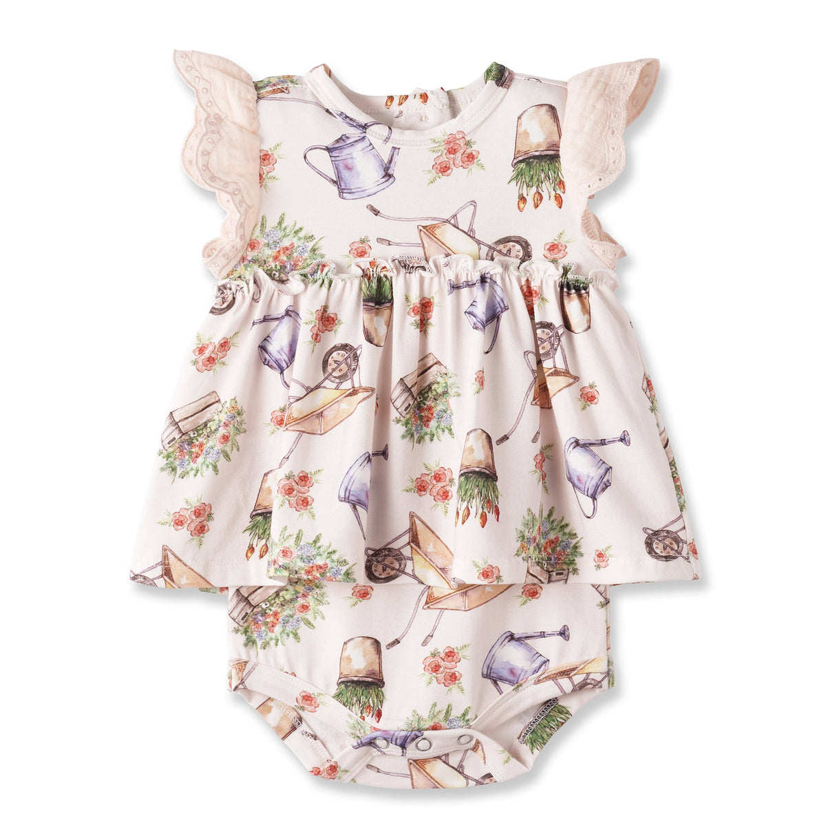 Sweet Garden Skirted Bodysuit – Bamboo Baby Outfit