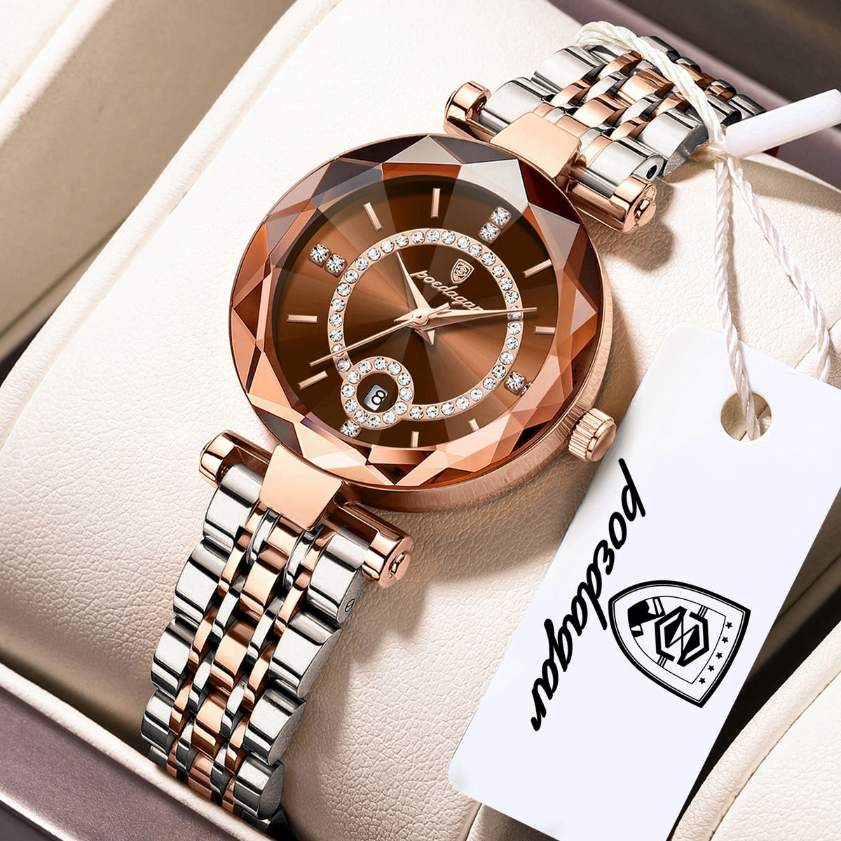 Elegant Women's Waterproof Stainless Steel Quartz Wristwatch - Perfect Blend of Fashion and Functionality