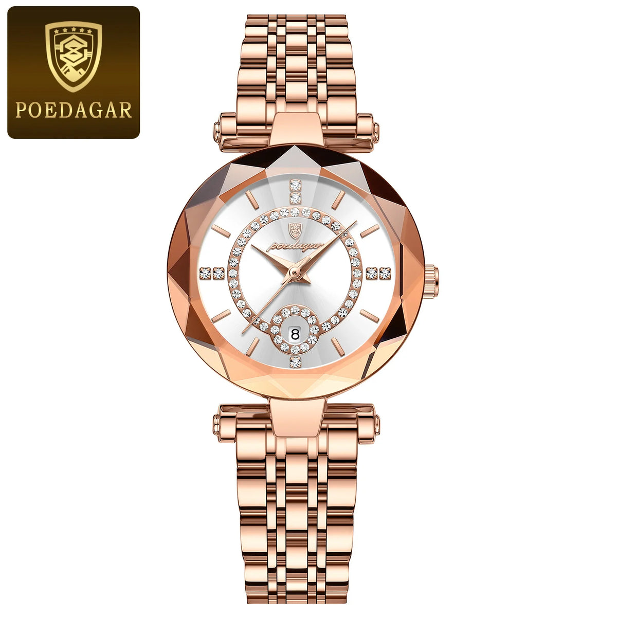 Elegant Women's Waterproof Stainless Steel Quartz Wristwatch - Perfect Blend of Fashion and Functionality