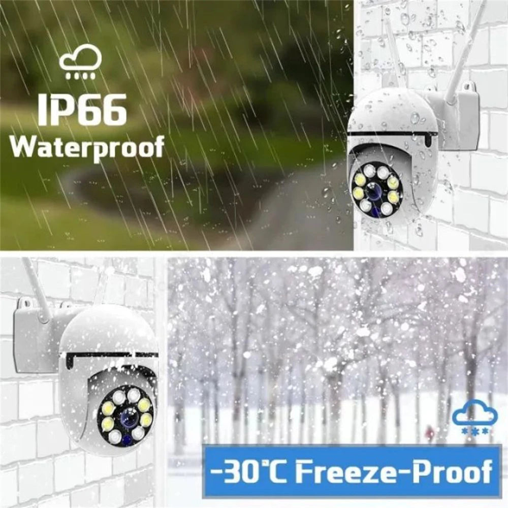 8MP Wifi Surveillance Camera Wireless Security PTZ IP Camera Color Night Vision AI Human Tracking CCTV Camera 4X Digital Zoom