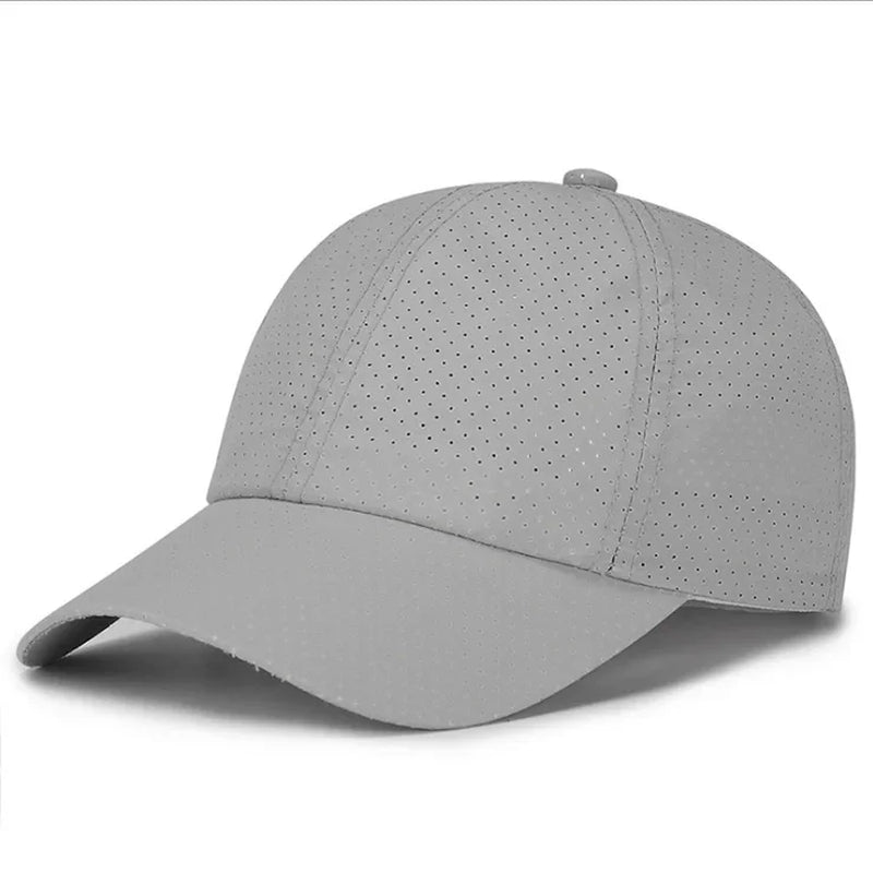 New Summer Unisex Quick-Dry Mesh Baseball Cap Sun-Protective Quick-Dry Baseball Cap for Fishing and Casual Wear, Versatile and B