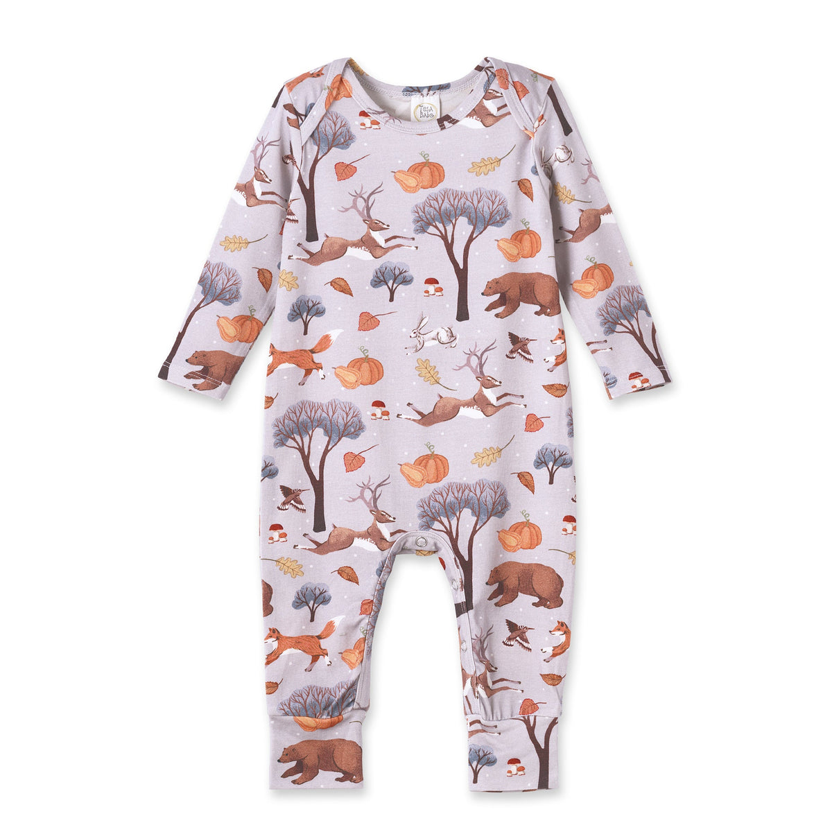 Autumn Woodland Baby Romper - Soft Bamboo Fall Outfit