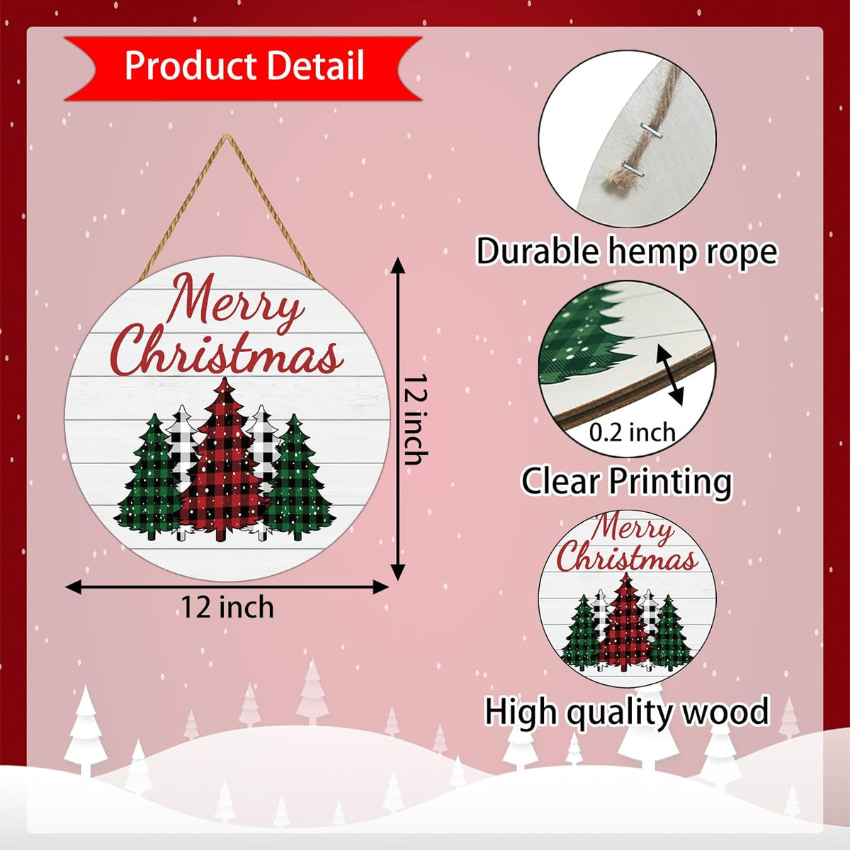 Christmas Decorations Indoor Christmas Door Decorations Buffalo Plaid Tree