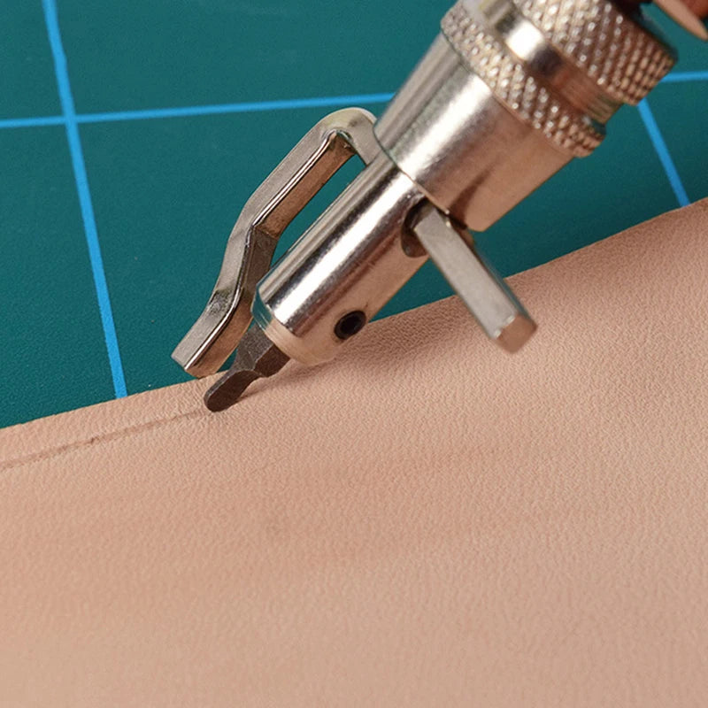 7 in 1 Professional Leather Craft Adjustable Stitching and Slotting Crease Leather Tools DIY Handmade Multifunctional Trimmer