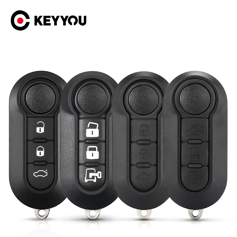 KEYYOU New Remote Car Key Shell Case for Fiat 500 Panda Punto Bravo Ducato Peugeot Boxer Citroen Jumper Auto Uncut SIP22 Blade