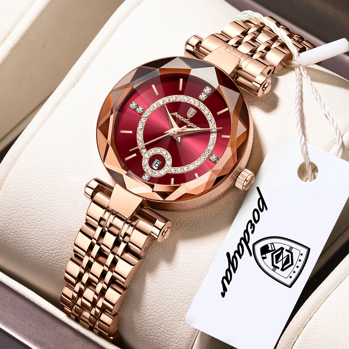 Elegant Women's Waterproof Stainless Steel Quartz Wristwatch - Perfect Blend of Fashion and Functionality