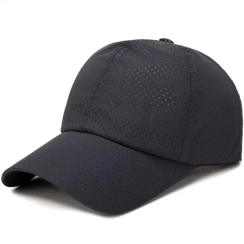New Summer Unisex Quick-Dry Mesh Baseball Cap Sun-Protective Quick-Dry Baseball Cap for Fishing and Casual Wear, Versatile and B