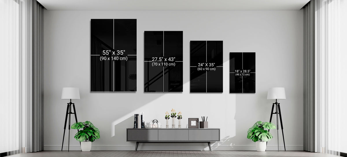 Waving American Flag in Dark Tones Glass Wall Art