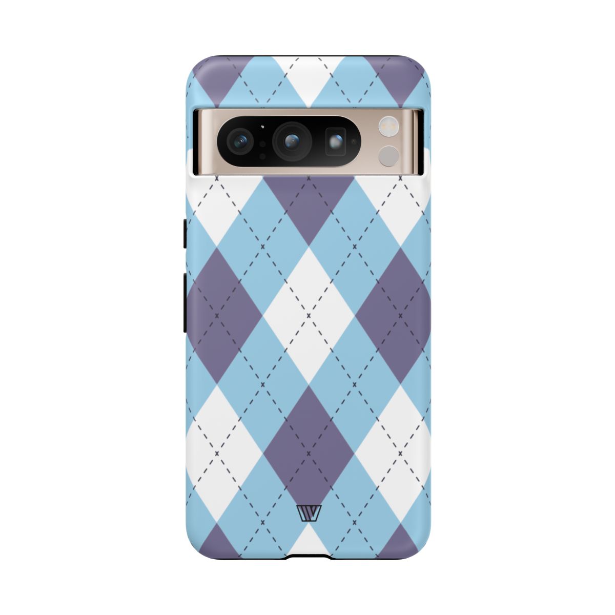 BLUE WHITE PURPLE ARGYLE | Tough Phone Case