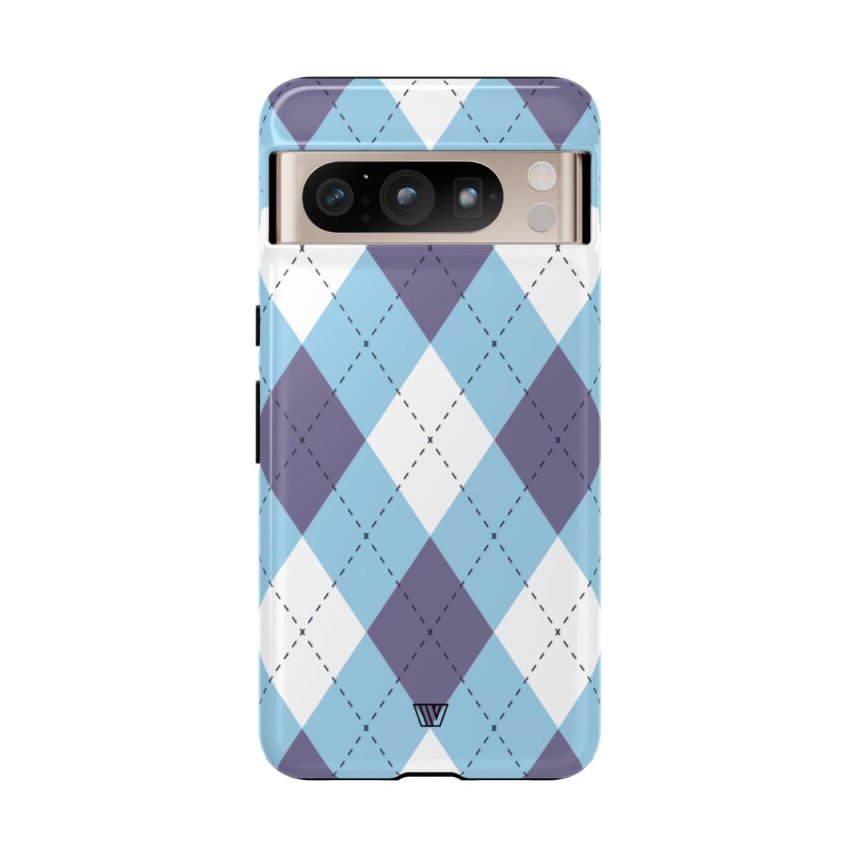 BLUE WHITE PURPLE ARGYLE | Tough Phone Case