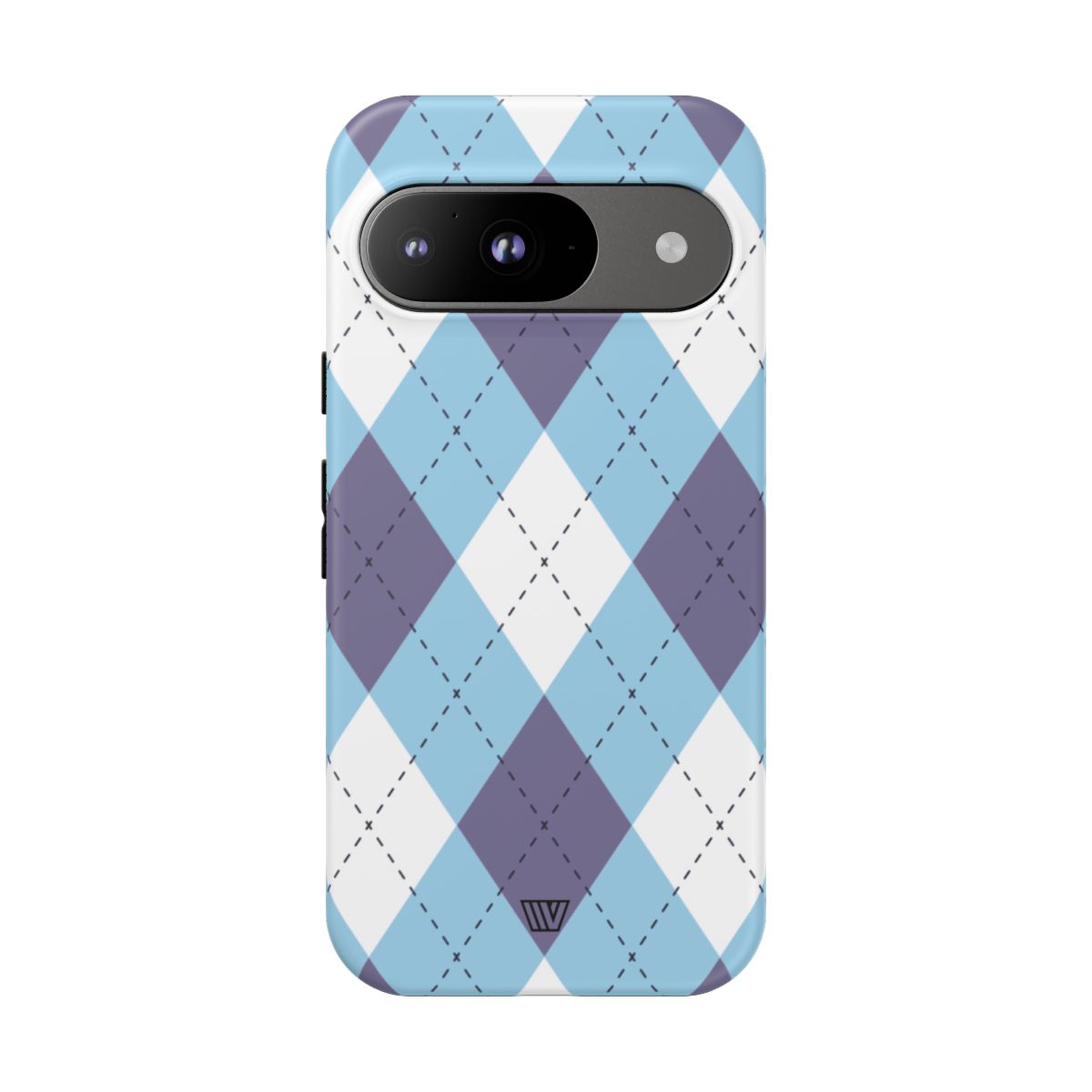 BLUE WHITE PURPLE ARGYLE | Tough Phone Case