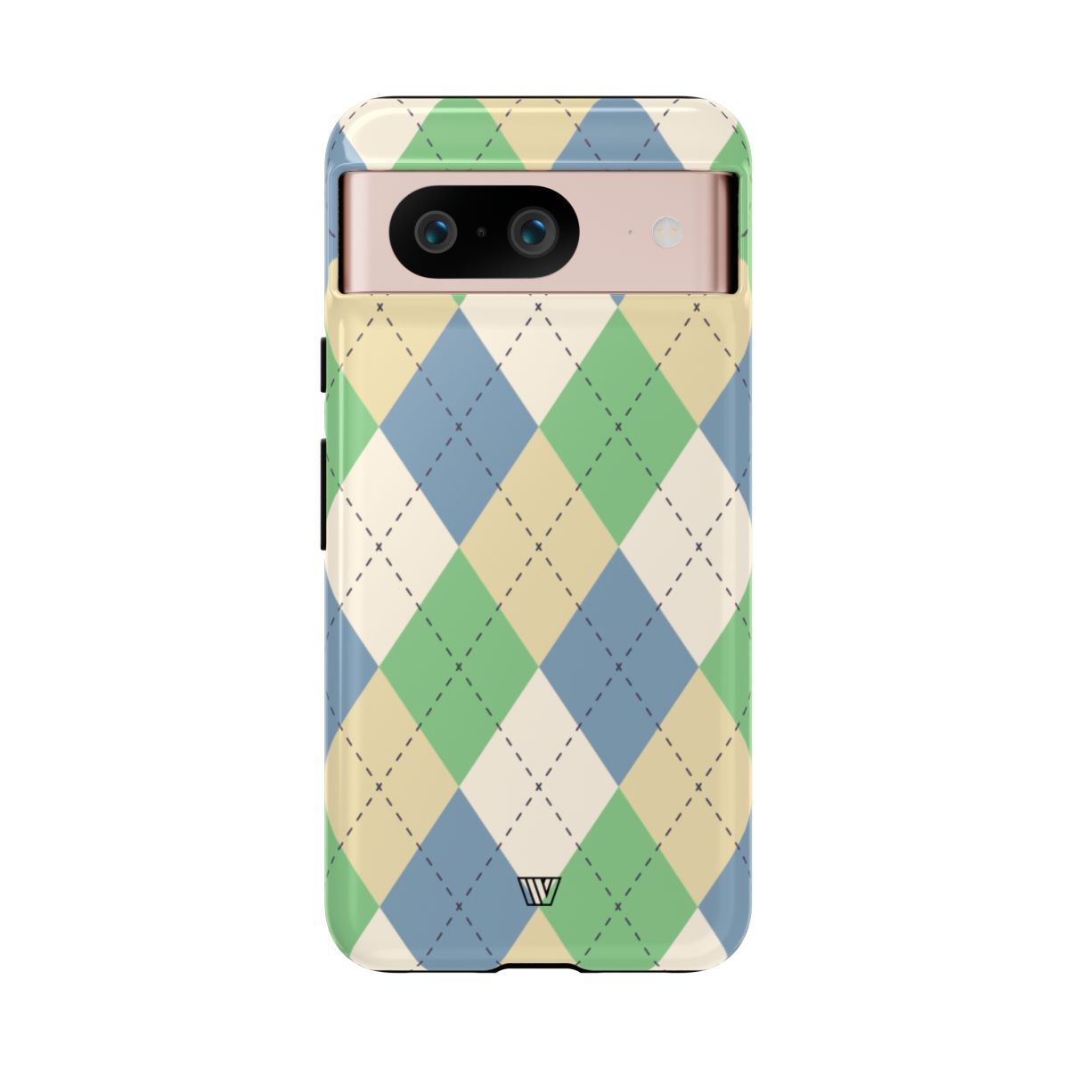 GREEN BLUE BEIGE ARGYLE | Tough Phone Case