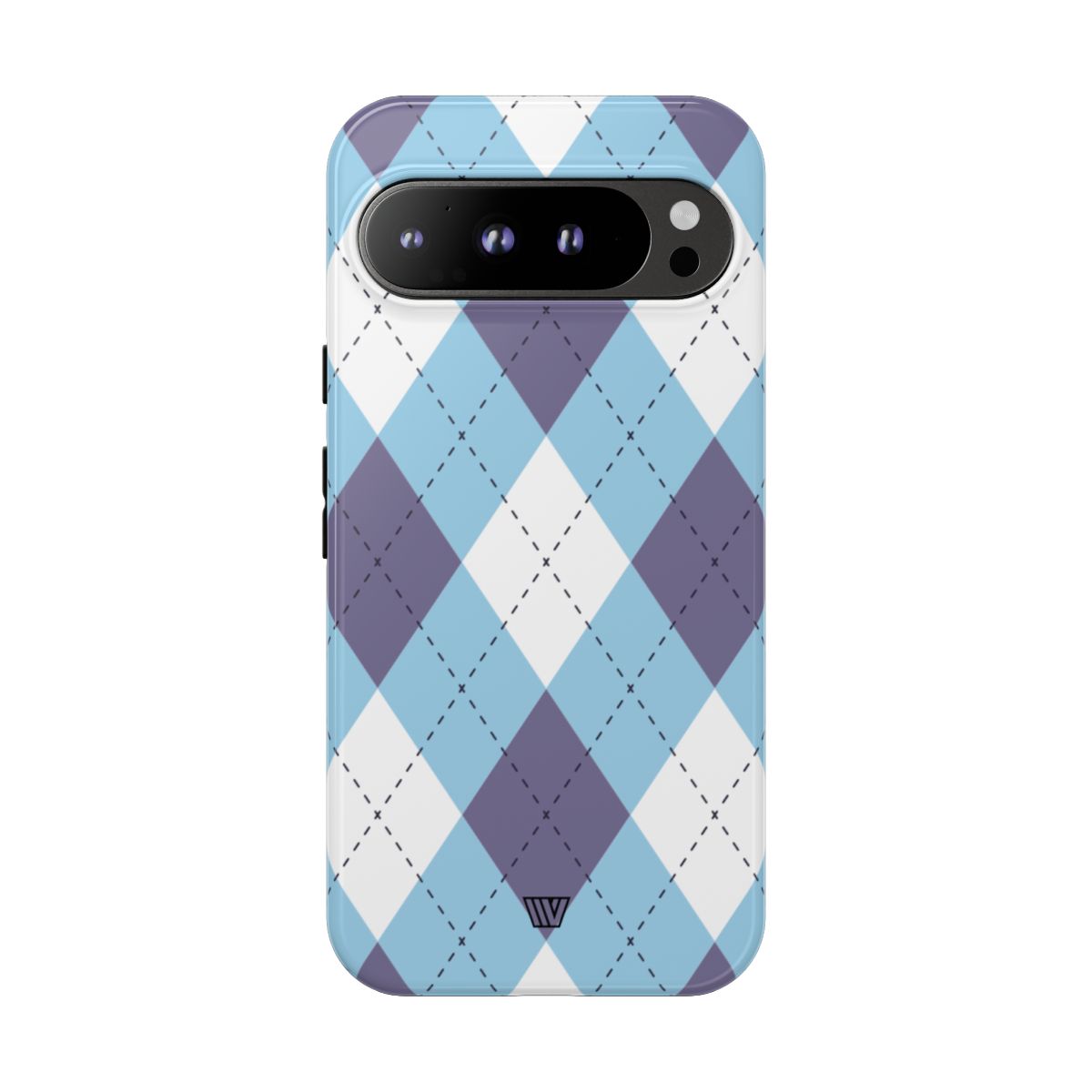 BLUE WHITE PURPLE ARGYLE | Tough Phone Case