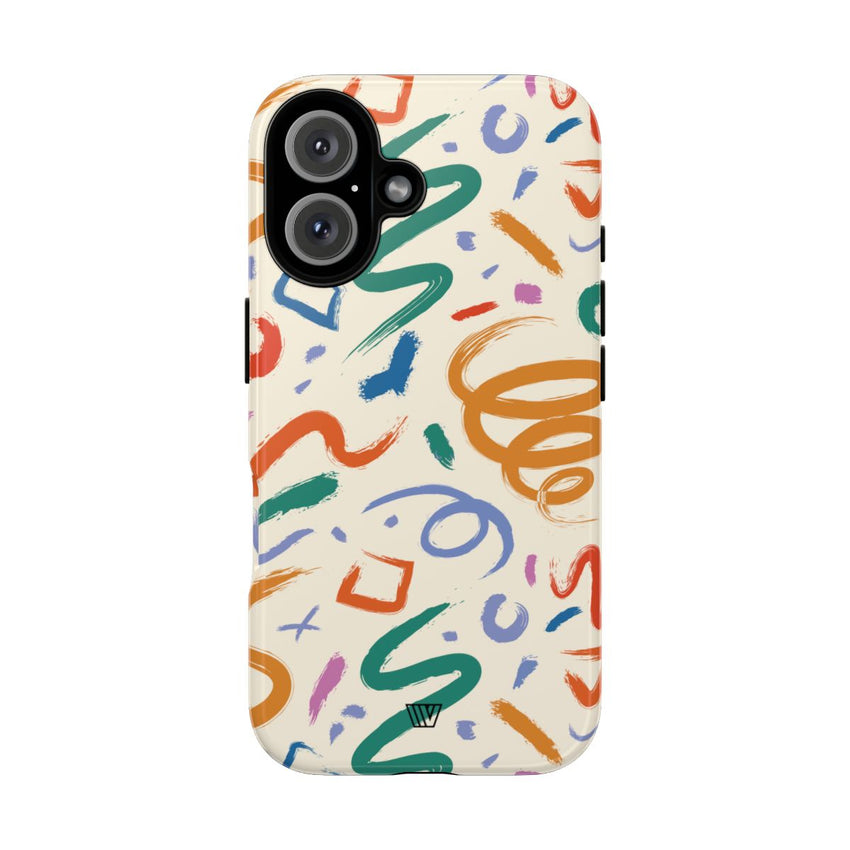 DOODLE BRUSH STROKES | Tough Phone Case