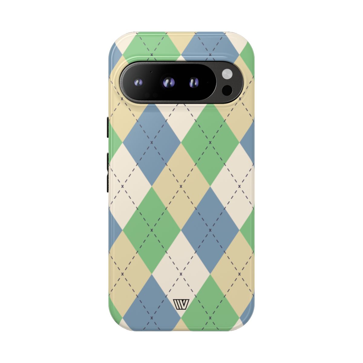 GREEN BLUE BEIGE ARGYLE | Tough Phone Case