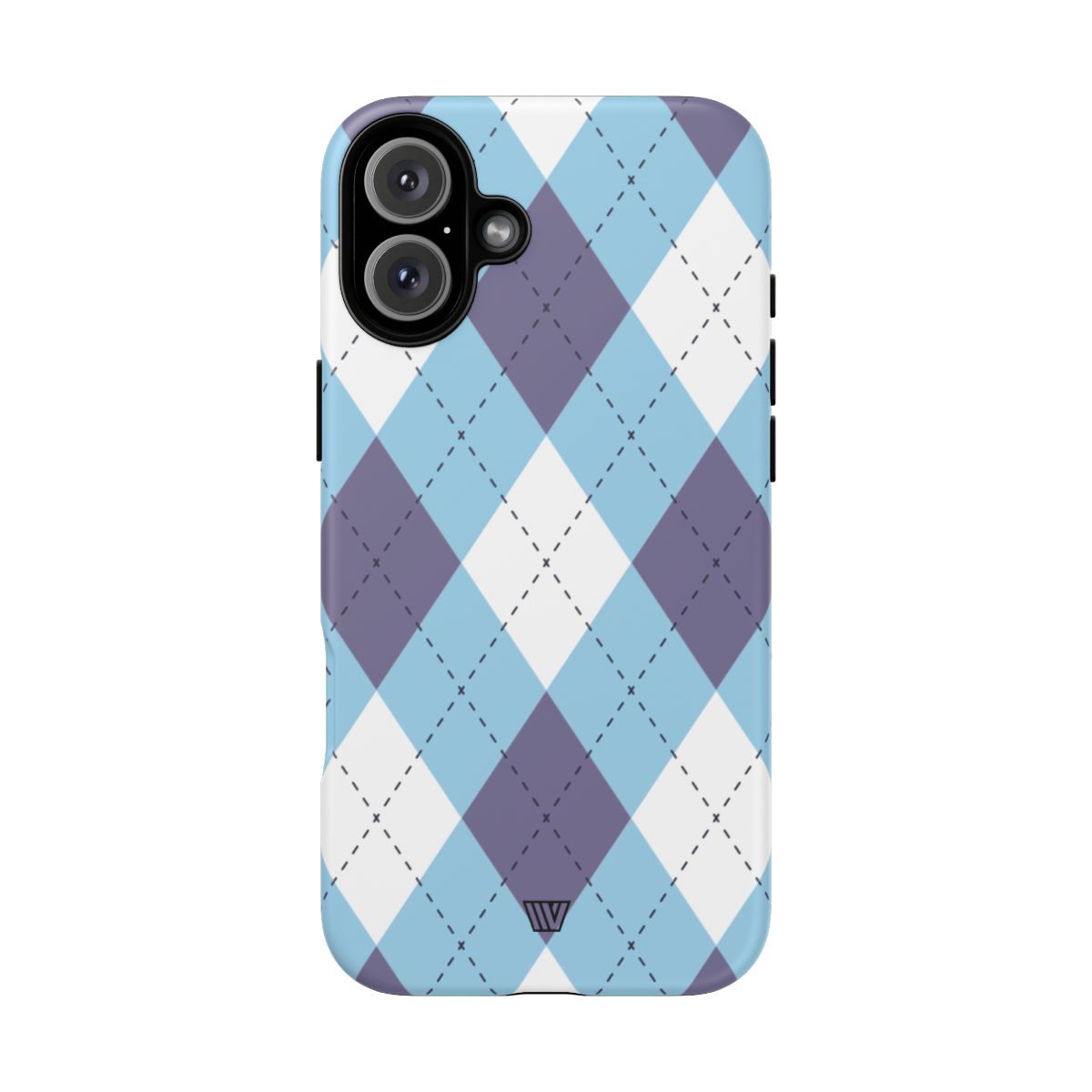 BLUE WHITE PURPLE ARGYLE | Tough Phone Case
