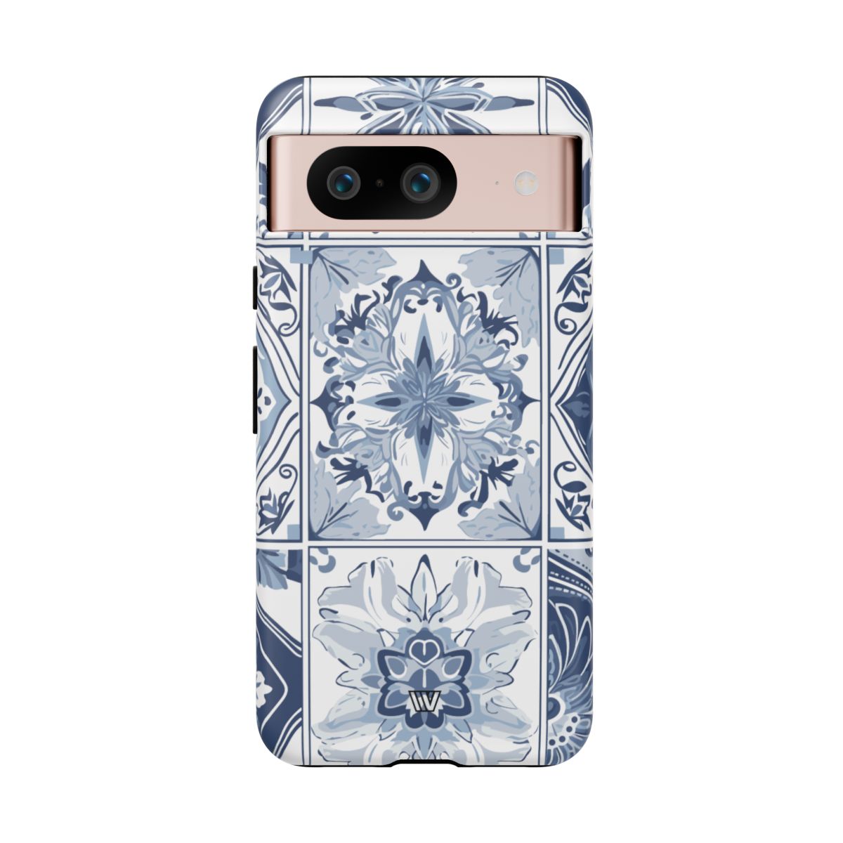 BLUE WHITE TILE | Tough Phone Case