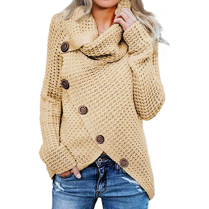 Women's Asymmetric Wrap Pullover Sweater